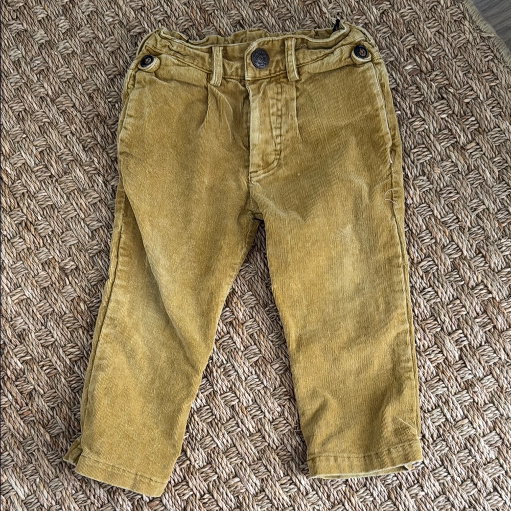 Boys 12-18M Mustard Corduroy Pants